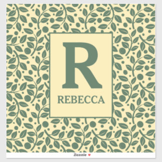 Adesivo Creme e Bagagem de Folha Verde