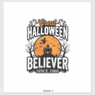 Adesivo Crente do Halloween Vintage Desde 1966 Gráfico_1