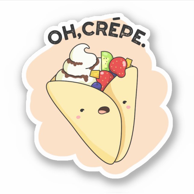 Adesivo Crepe Engraçado Comida Pun (Frente)