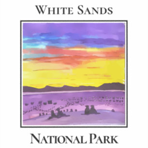 Adesivo Crepúsculo sobre o Parque Nacional White Sands