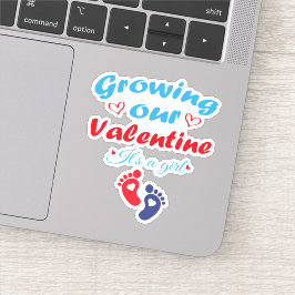 Adesivo Crescendo nosso Namorados É uma menina nova gravid