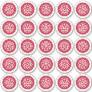 Adesivo Crescimento nuclear - magenta no centeio. Autocola