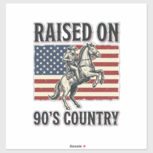 Adesivo Criado Na Década De 90 Camisa De Cowboy Country We