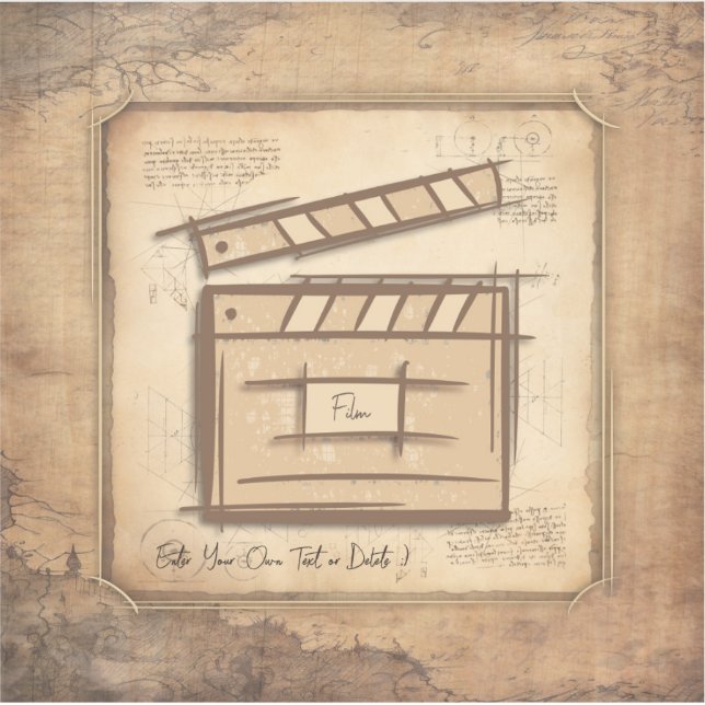 Adesivo Criador de filmes, ator, diretor de cinema, ideia  (Frente)