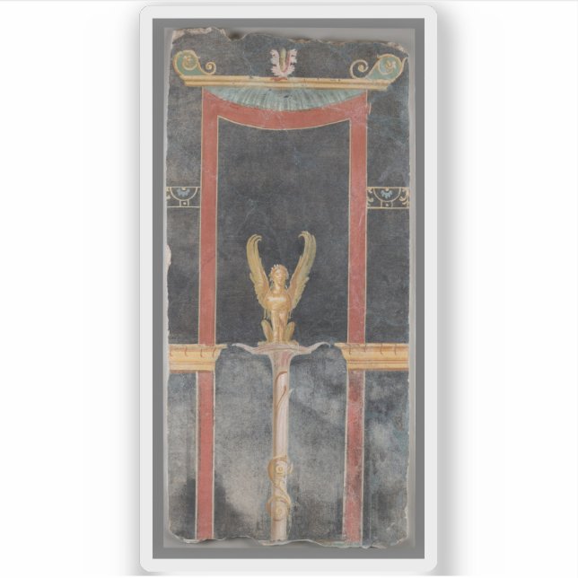 Adesivo Criador desconhecido - Esfinge no chão preto (Frente)