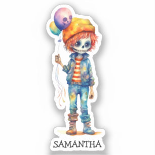 Adesivo Criança Adorável Zombie - Halloween Bonito (2)