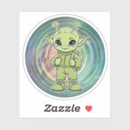Adesivo Criança Alien Verde