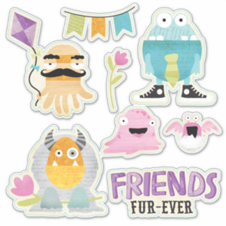 Adesivo Crianças Amigos Para Sempre Contornos