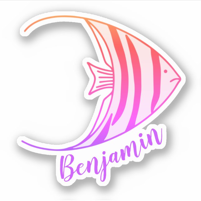 Adesivo Crianças Bonitas Angel Fish Sticker (Frente)