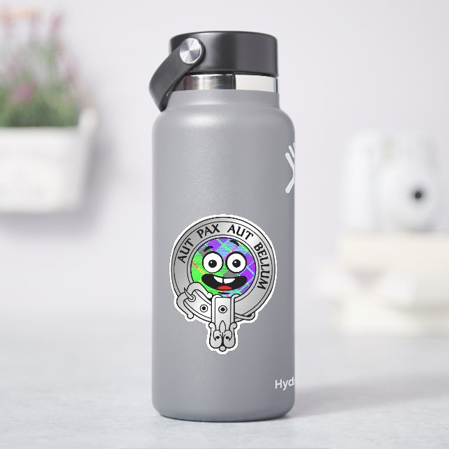 Adesivo Crianças Clan Gunn Crest & Tartan Sticker (HidroFlask)