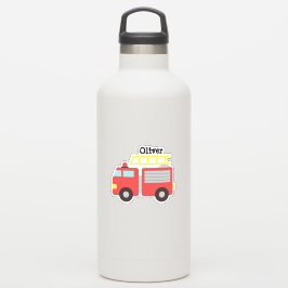 Adesivo Crianças Personalizadas, Autocolantes de Fogo Verm