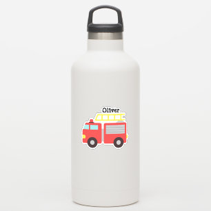 Adesivo Crianças Personalizadas, Autocolantes de Fogo Verm