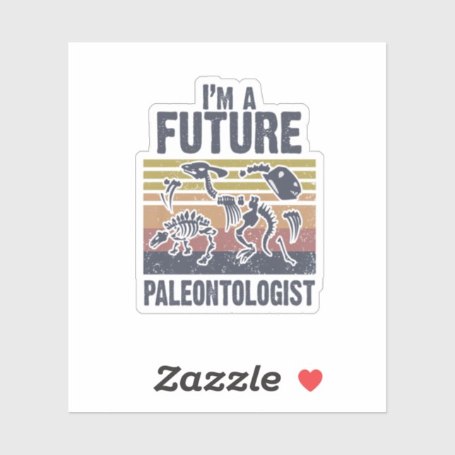 Adesivo Crianças Sou um Futuro Paleontólogo Dinossauros (Folha)