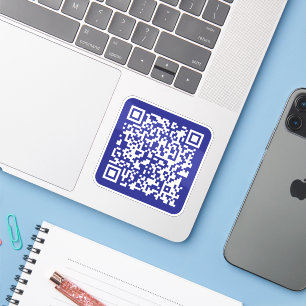 Adesivo Criar um código de QR digitalizável   Azul Escuro