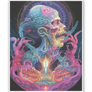 Adesivo Criatura de alienígena - Arte de horror surreal