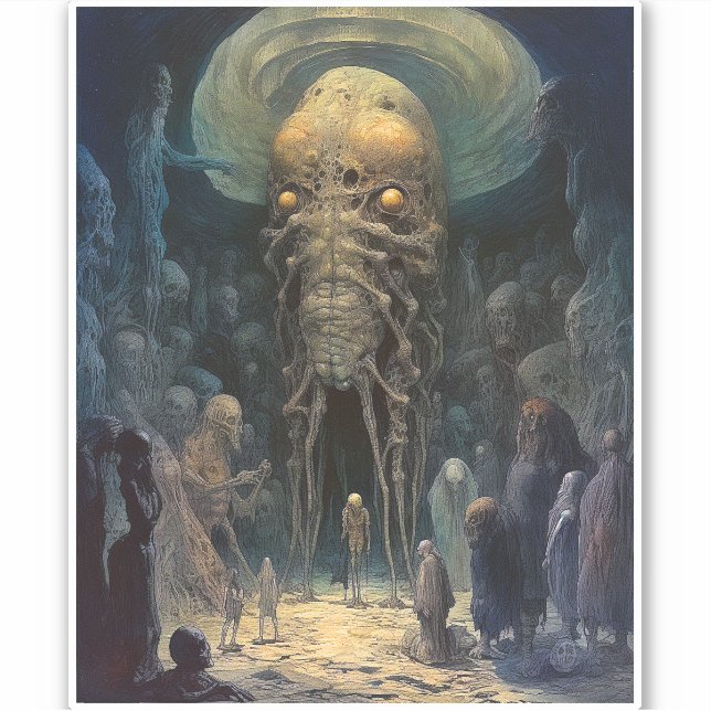 Adesivo Criatura do submundo da Alienígena Demon (Frente)