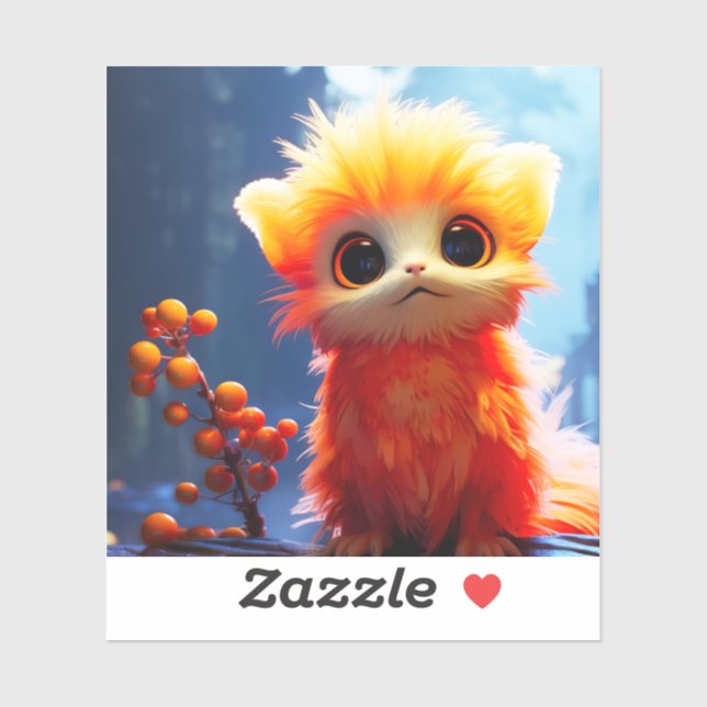 Adesivo Criatura Laranja (Folha)