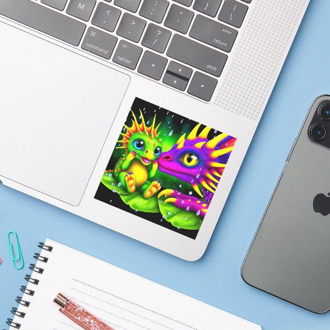 Adesivo Criaturas (Notebook com iPhone)