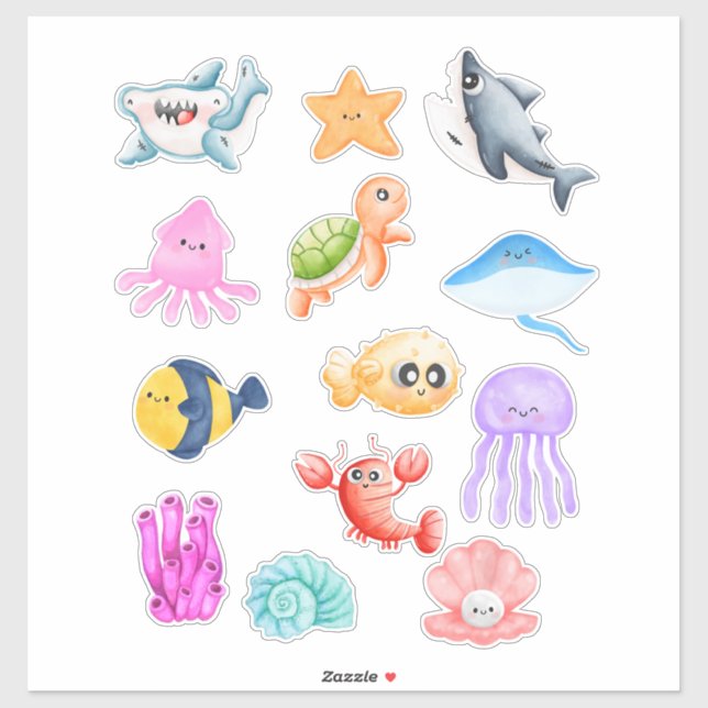 Adesivo Criaturas Cólvoras Cóteas Criaturas Cutadoras (Folha)