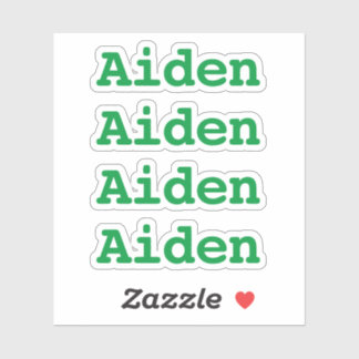 Adesivo Crie a fonte do tipo verde do seu próprio nome