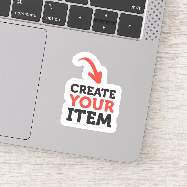 Adesivo CRIE-O-SEU-PRÓPRIO Upload de design die-cut (Detalhe)