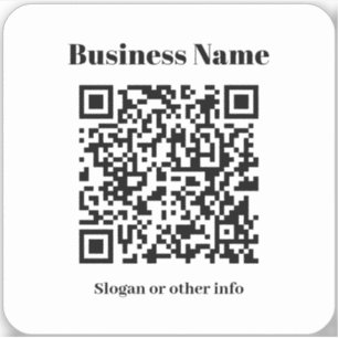 Adesivo Crie seu próprio código QR   Preto e branco