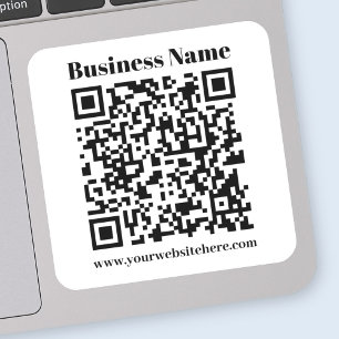 Adesivo Crie seu próprio código QR   Preto e branco