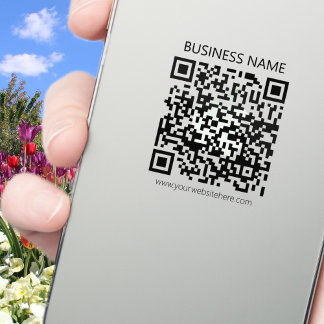 Adesivo Crie seu próprio código QR | Preto e transparente