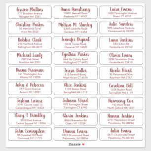 Adesivo Crie Seu Próprio Endereço De Convidado De Casament