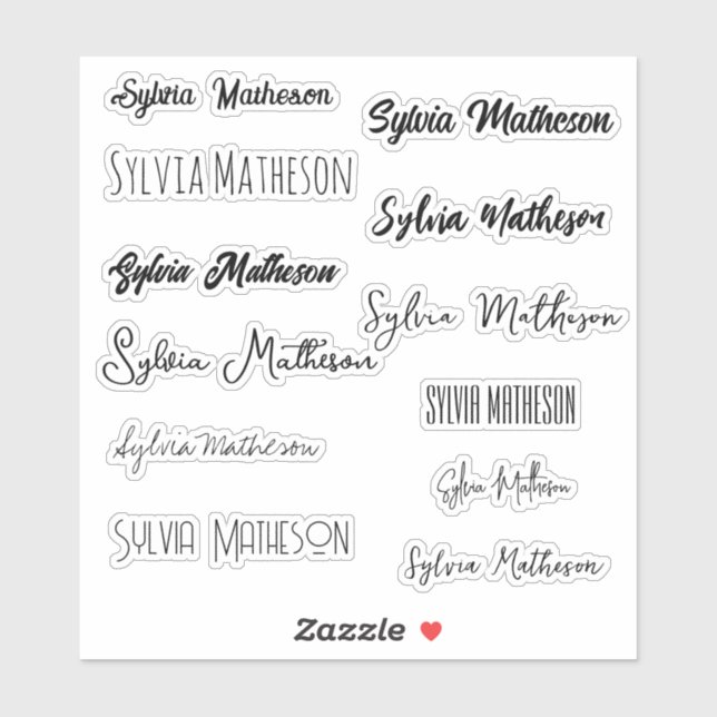 Adesivo Crie seu próprio nome de Na moda moderno (Folha)