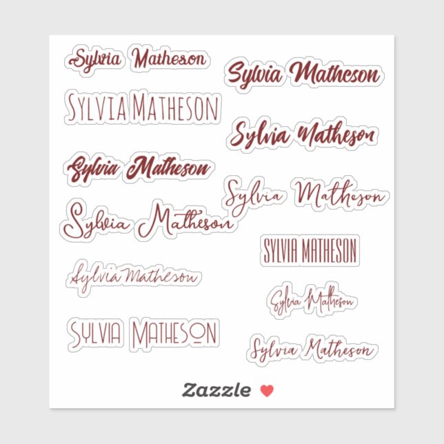 Adesivo Crie seu próprio nome de Na moda moderno (Folha)