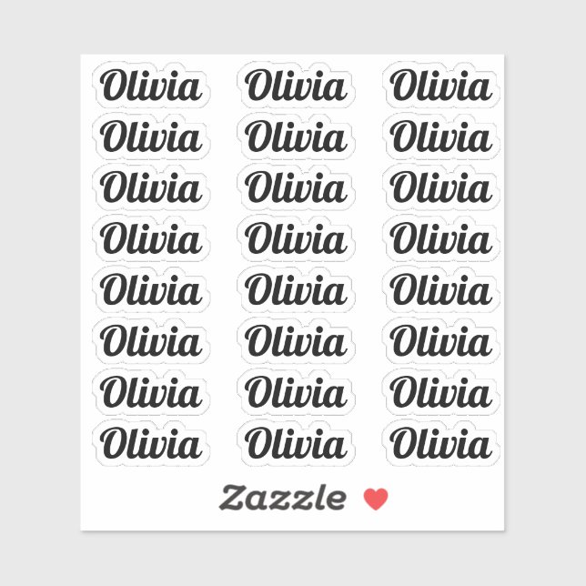 Adesivo Crie seu próprio nome de script personalizado mode (Folha)