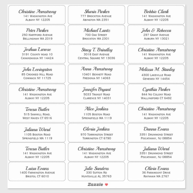 Adesivo Crie seu próprio nome e endereço de convidado (Folha)