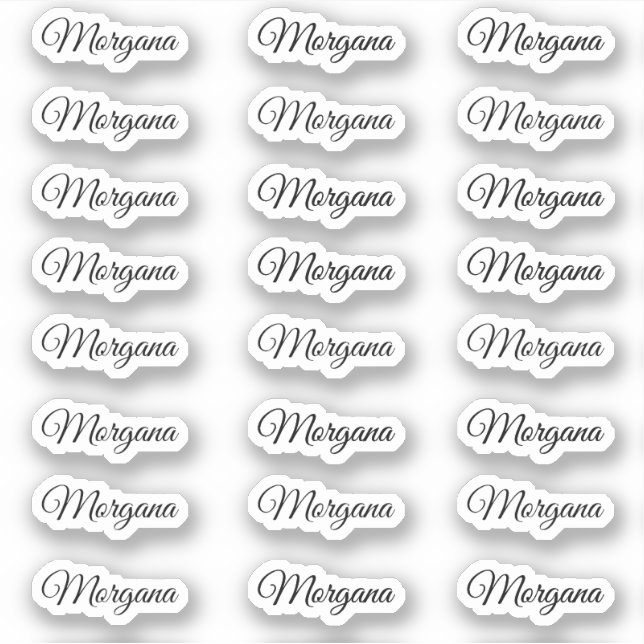 Adesivo Crie seu próprio nome personalizado de script mode (Frente)