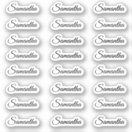 Adesivo Crie seu próprio nome personalizado de script mode