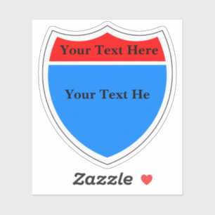 Adesivo Crie seu próprio sinal de autoestrada entre estado