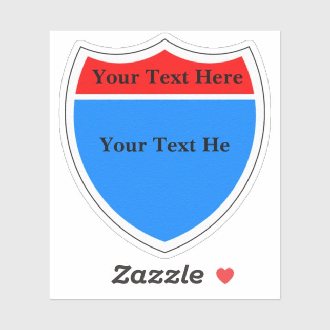 Adesivo Crie seu próprio sinal de autoestrada entre estado (Folha)