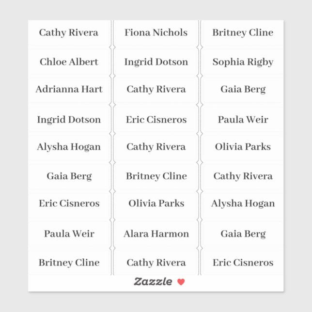 Adesivo Crie seu próprio Sticker Pack de Nome de Convidado (Folha)