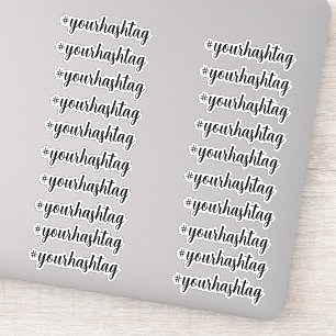 Adesivo Crie sua própria Hashtag Personalizada