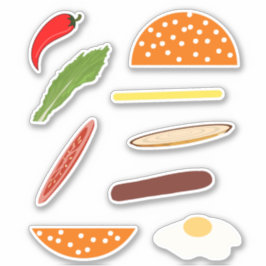 ADESIVO CRIE UM BURGER! ATIVIDADE DE DIVERSÃO CRIATIVA PAR