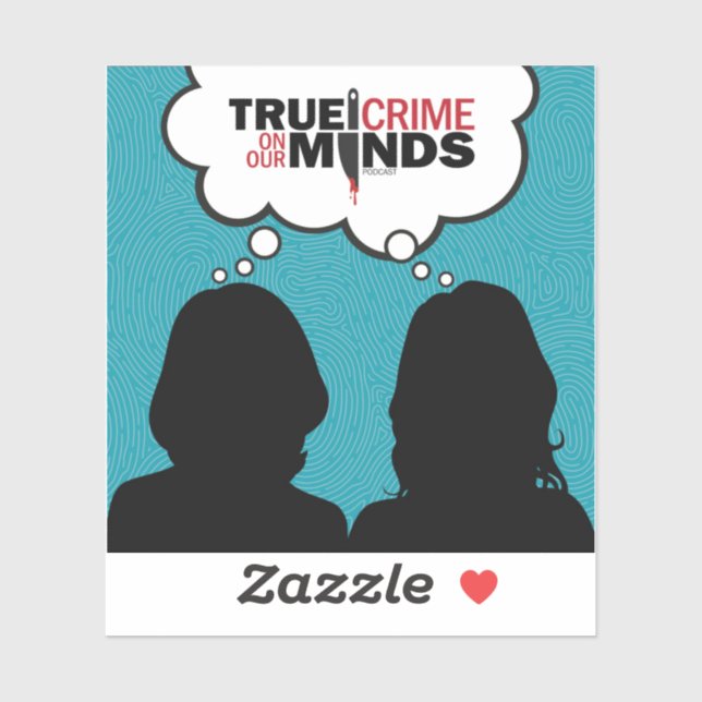 Adesivo Crime verdadeiro nas nossas mentes vinil Sticker (Folha)