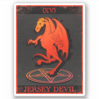 Adesivo Criptid Tarot Theme Jersey Devil Sticker