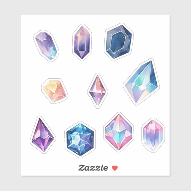 Adesivo Cristais bonito (Folha)