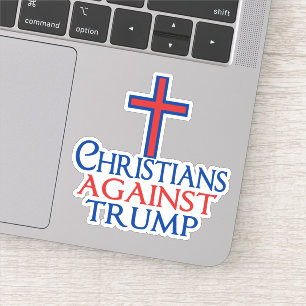 Adesivo Cristãos Contra Laptop de Trump