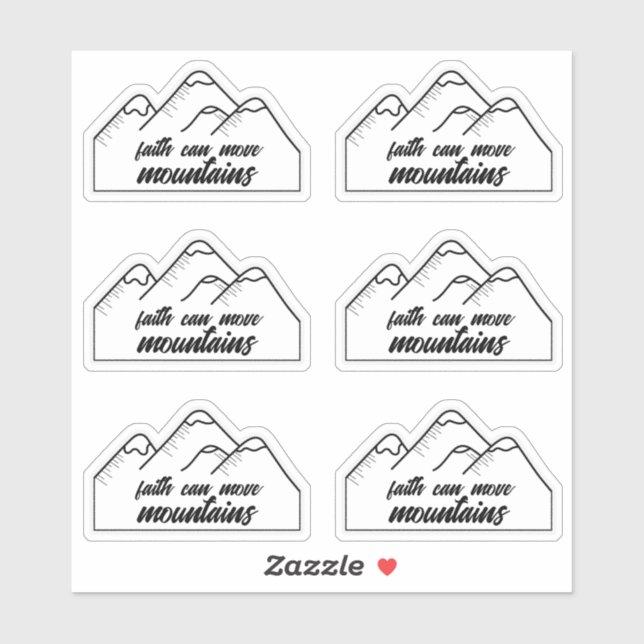 Adesivo Cristianismo Fé pode mover montanhas (Folha)