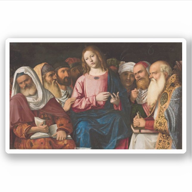 Adesivo Cristo entre os Doutores (1504) (Frente)