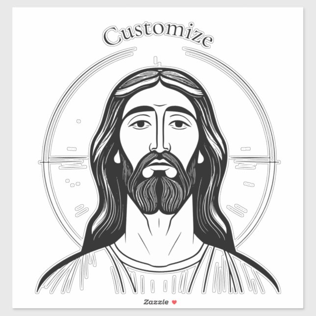 Adesivo Cristo Jesus Thunder_Cove (Folha)