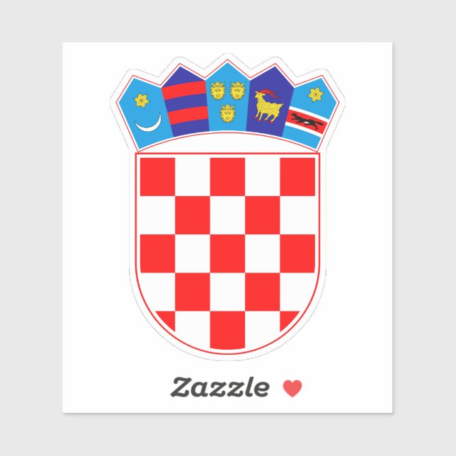 Adesivo Croata Emblem Hrvatski Grb Sticker (Folha)