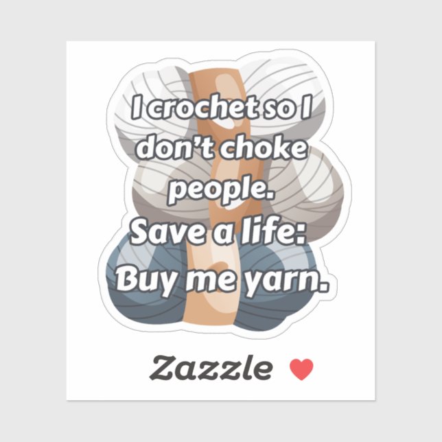 Adesivo Crochet Engraçado (Folha)