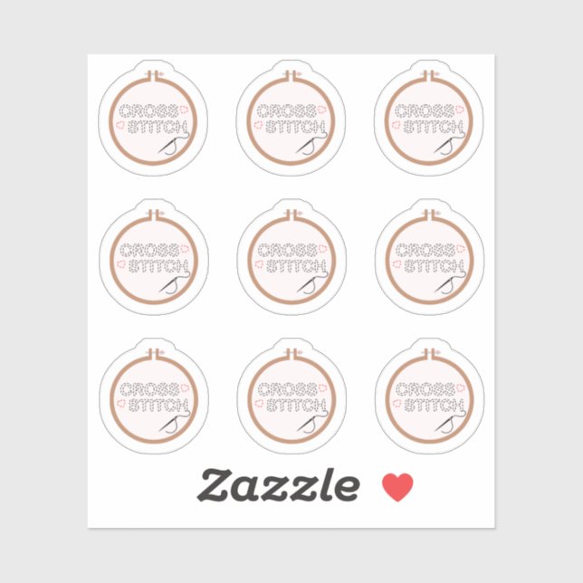 Adesivo Cross Stitching Embroidery Sewing Hobby Planner (Folha)